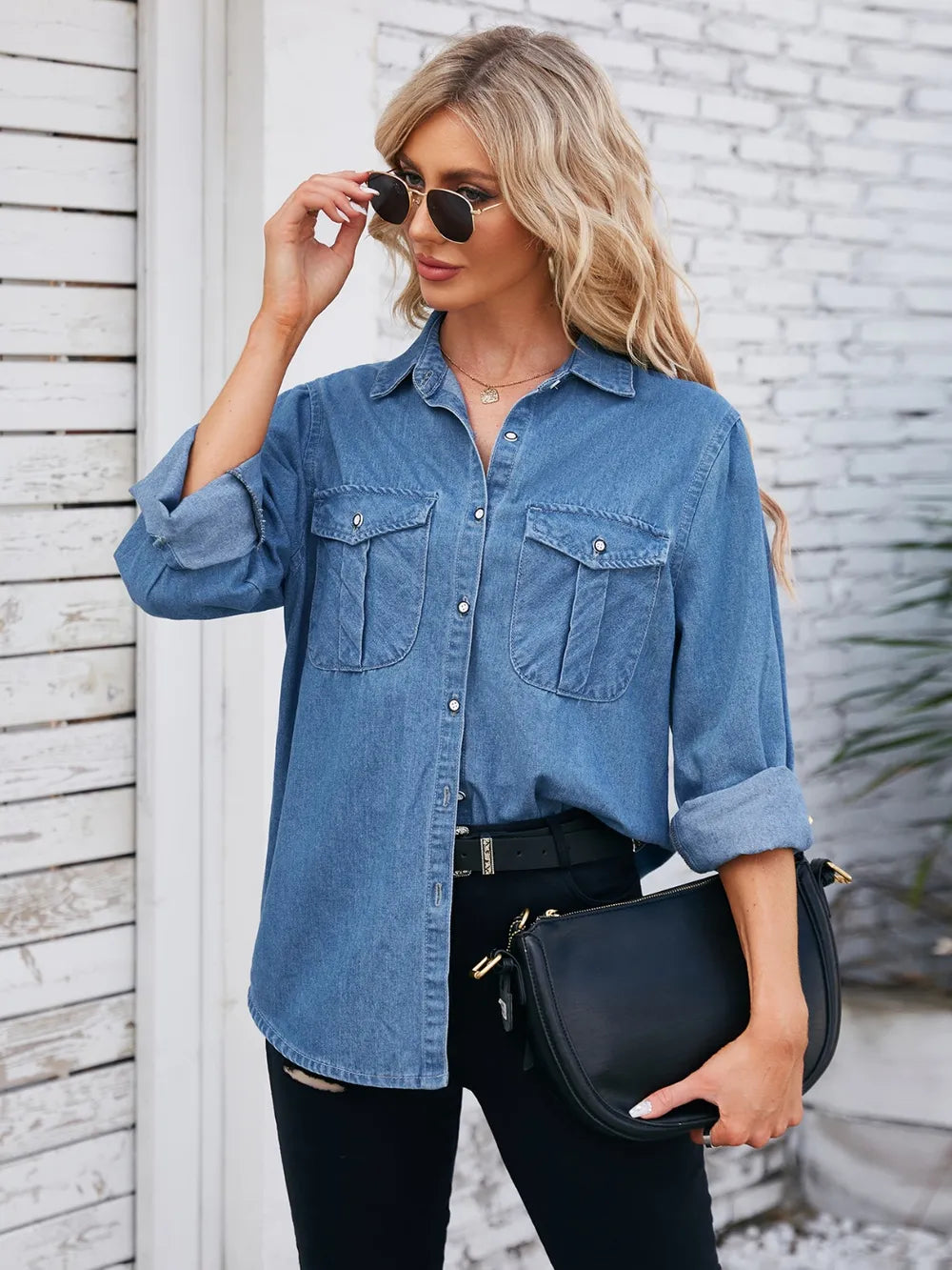 Zeitlose Damen Jeansjacke - Klassischer Schnitt