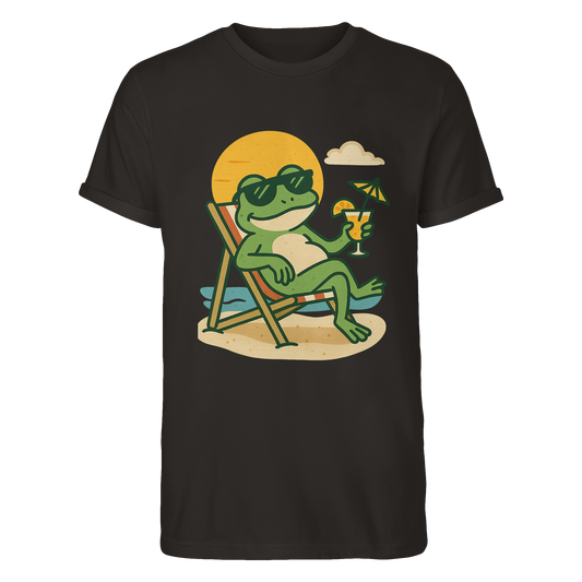 🐸 ChillFrog Vibes T-Shirt – Roll-Up Style